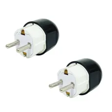  دوشاخه برق تیراژه مدل ارت دار کد S41 بسته دو عددی 