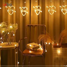ریسه پرده ای قلب(love)ریموت دار 8 حالته