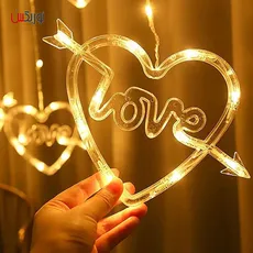 ریسه پرده ای قلب(love)ریموت دار 8 حالته - RISEH
