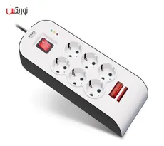 محافظ برق 6 خانه دیجیتال ارتدار 1/8 متری پارت الکتریک - 