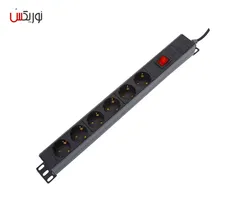 چند راهی صنعتی 6 خانه چراغدار 1.8 متری پارت الکتریک - 