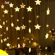 ریسه پرده ای ستاره کوچک بزرگ والنی - 