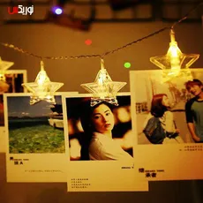 ریسه ال ای دی طرح ستاره مدل گیره ای طول 4 متر - 4-meter-long LED star clamp model