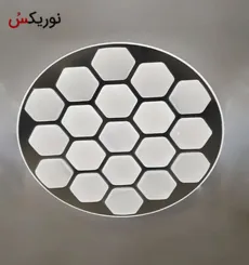 لوستر سقفی مدرن 4 حالته 120 وات ریموت دار مدل کندو لانه زنبوری 61269 - lux chandelier - lux ceiling light 120w