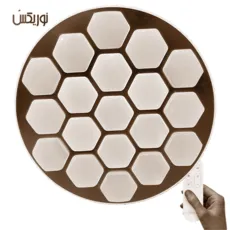 لوستر سقفی مدرن 4 حالته 120 وات ریموت دار مدل کندو لانه زنبوری 61269