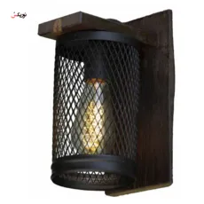 چراغ دیواری چوبی فلزی کد 212 - 