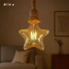  لامپ ادیسونی ۴۰ وات طرح ستاره ای پایه E27  - Edison 40 watt star design lamp