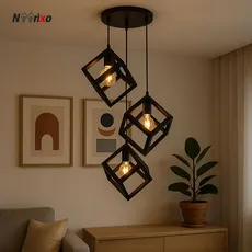 لوستر مدرن سه شعله مکعبی کد 118