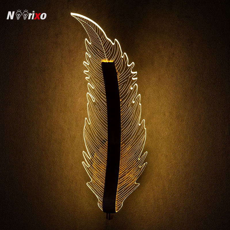 چراغ دیواری مدرن دکوراتیو طرح پر کد 123GD