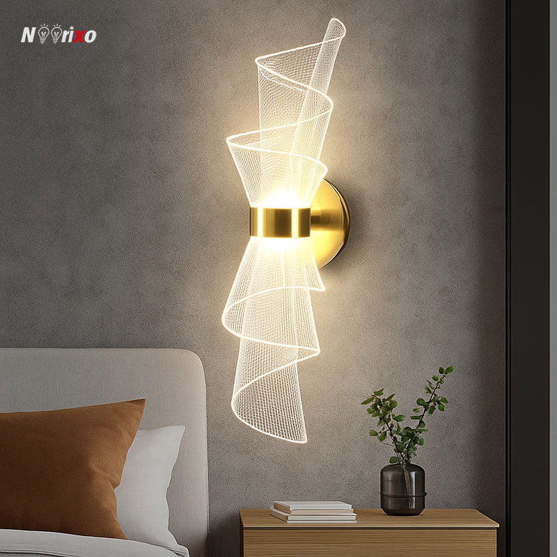 چراغ دیواری مدرن دکوراتیو طرح روبان کد 94GD